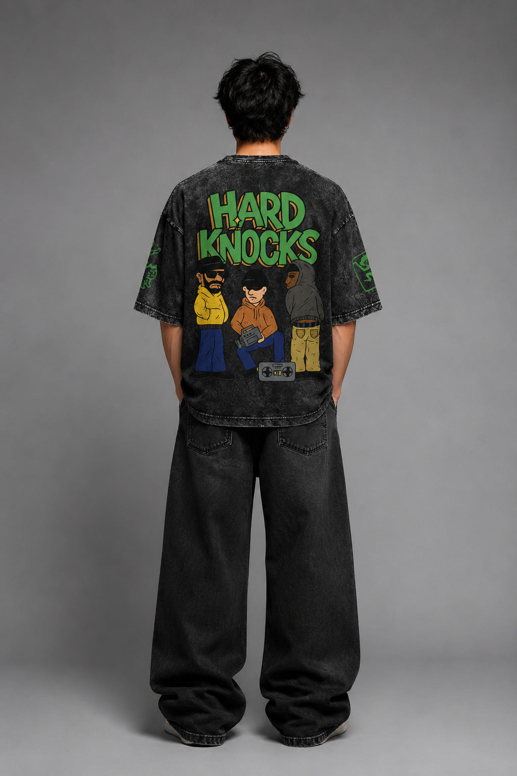 Hard Knocks Designed Vintage Oversized T-shirt