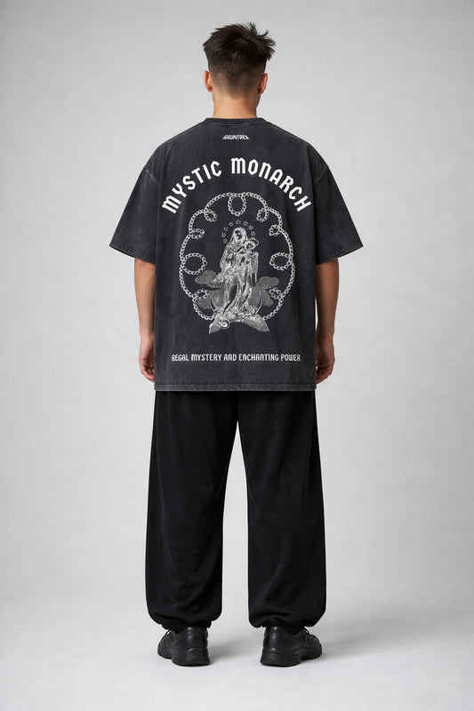 Mystic Monarch Designed Vintage Oversized T-shirt