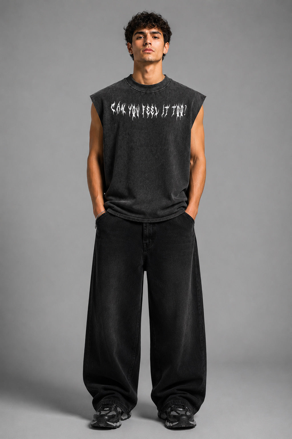 Can You Feel It Too Designed Vintage Oversized Tank