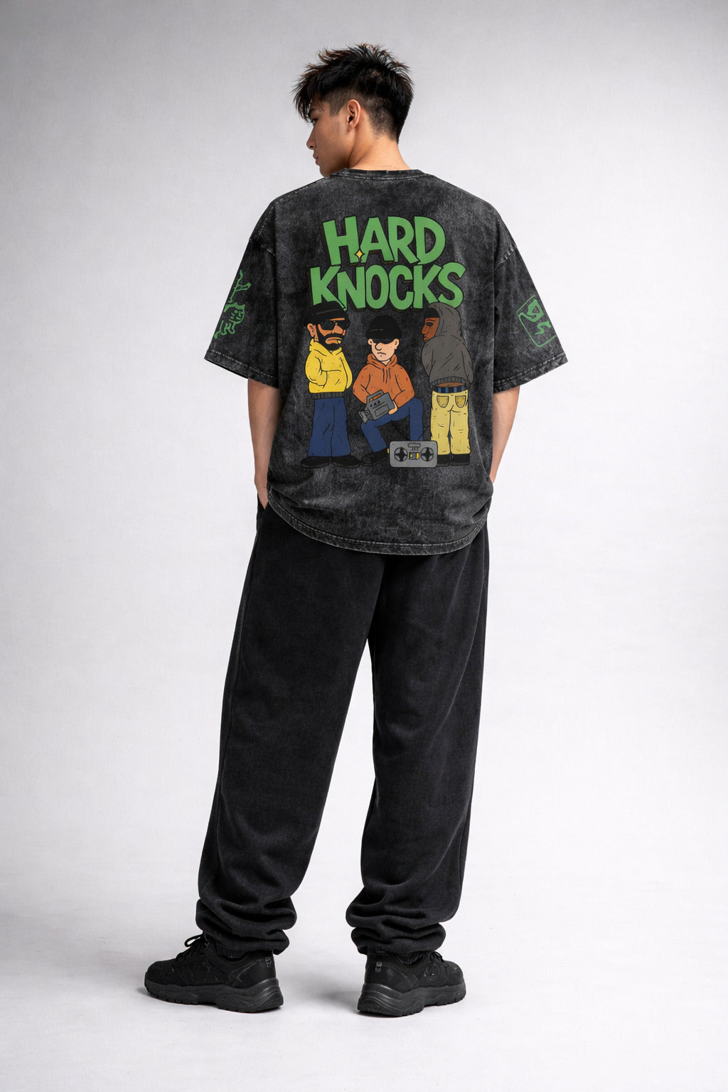 Hard Knocks Designed Vintage Oversized T-shirt