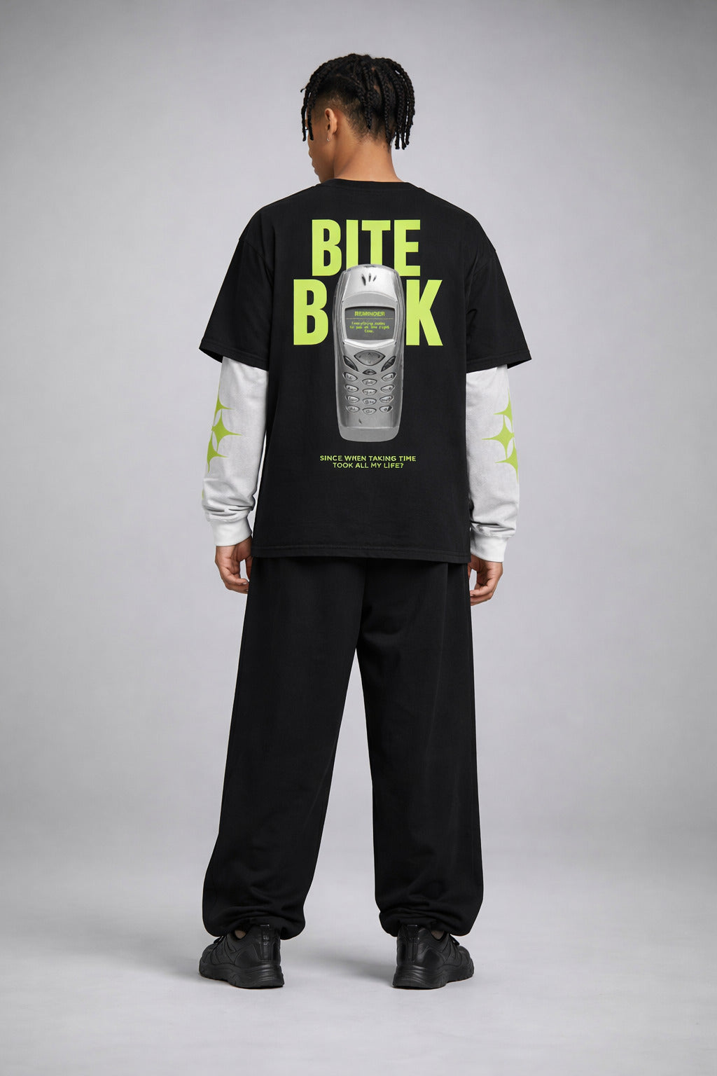 Take A Break B&W LS Oversized Tee