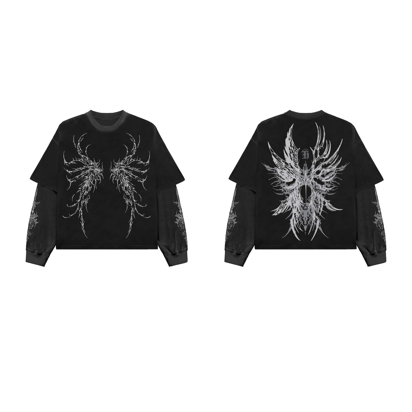 Runes in Progress Designed Oversized Long Sleeve T-shirt