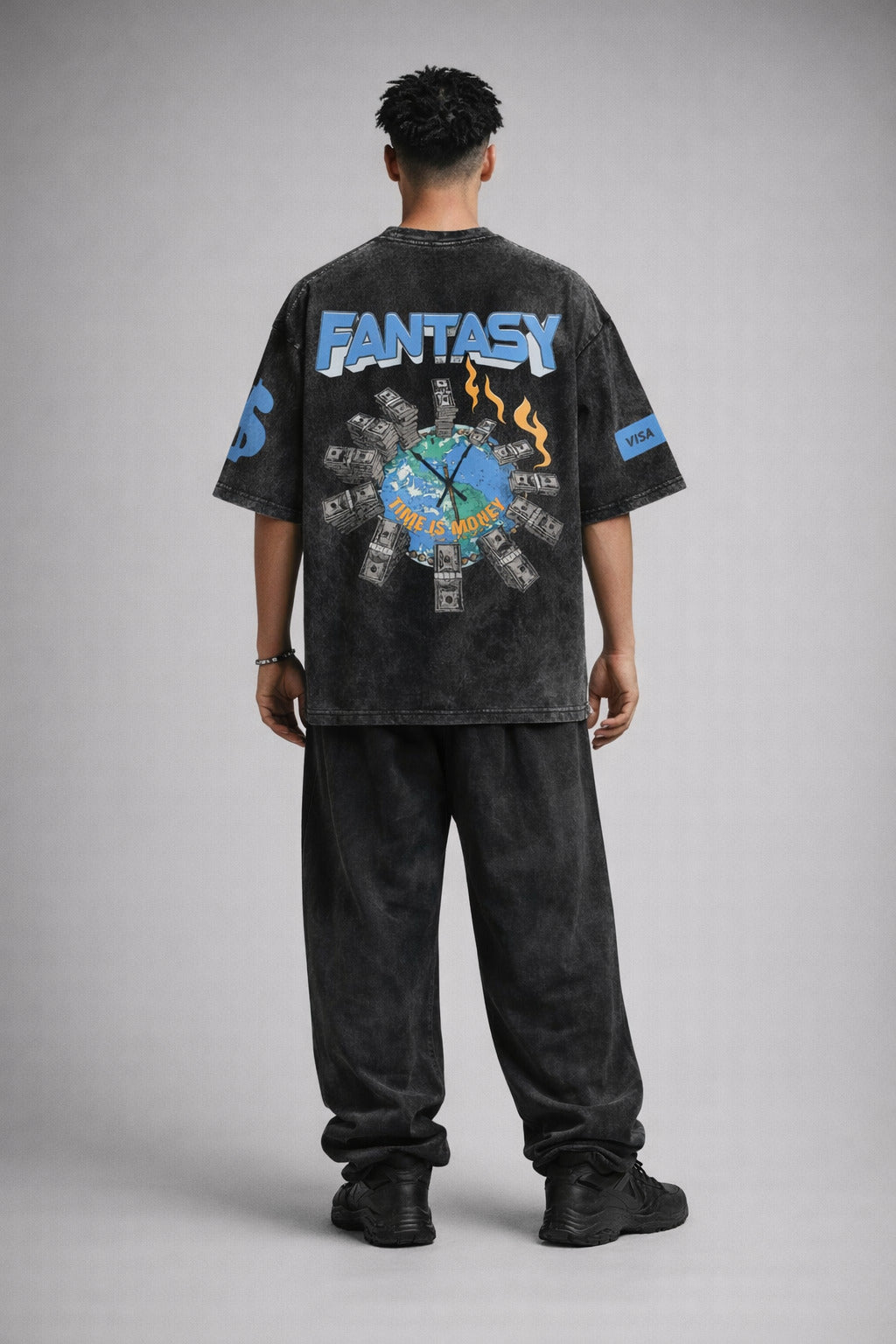 Big Checks Designed Oversized T-shirt