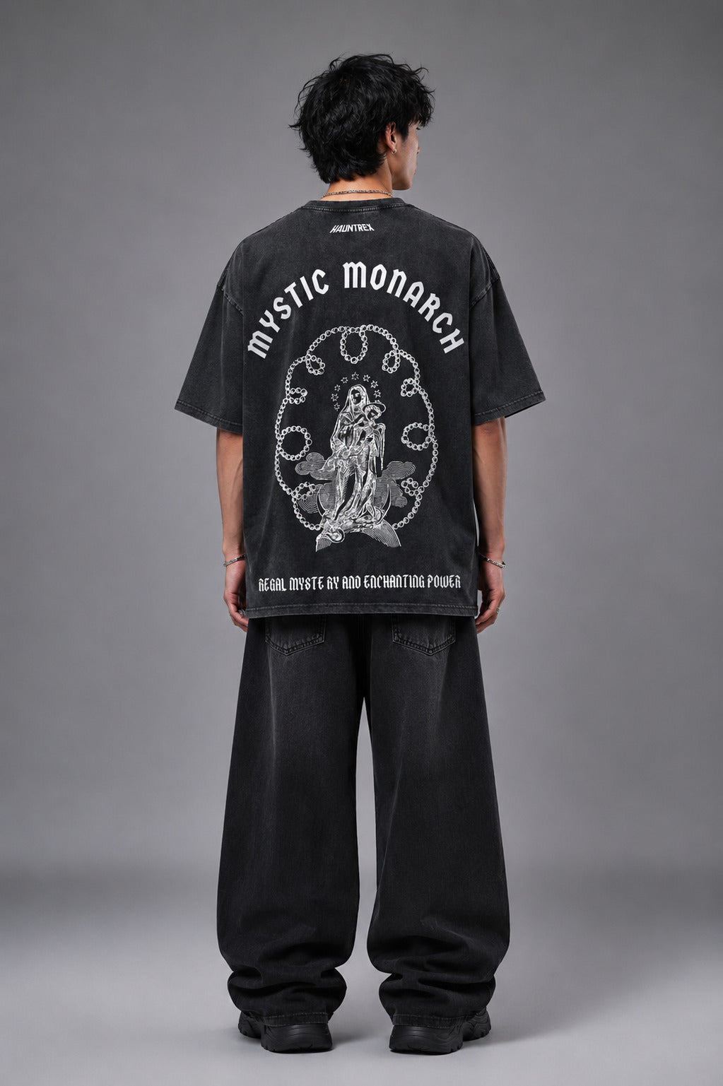 Mystic Monarch Designed Vintage Oversized T-shirt