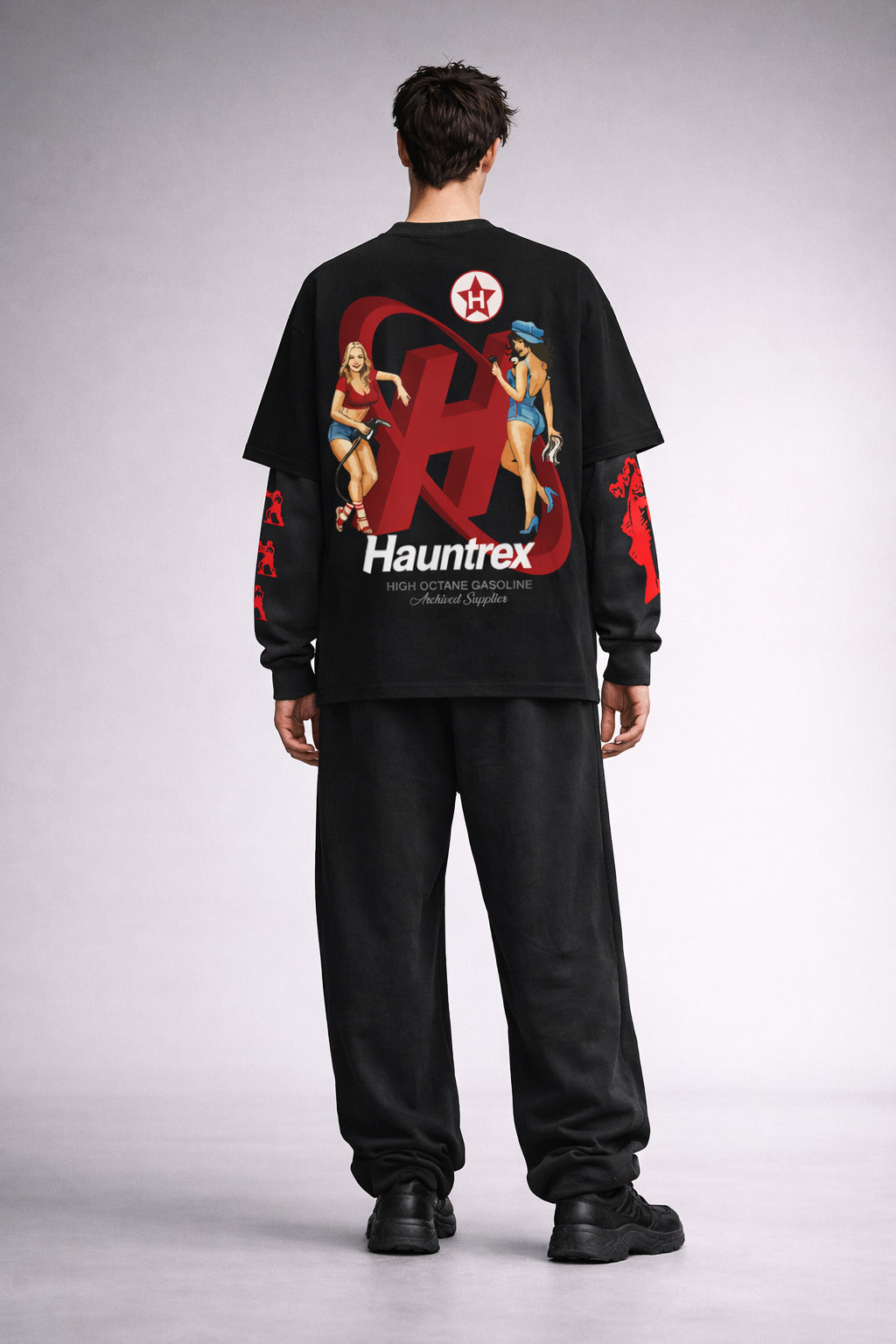 Hauntrex Gasoline B&G LS Oversized Tee