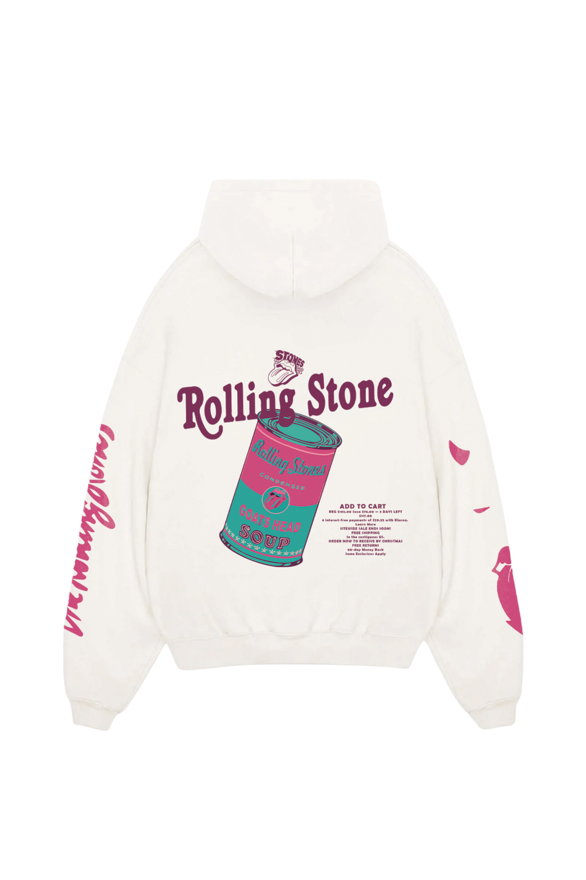 The Rolling Stones Designed Oversized Hoodie
