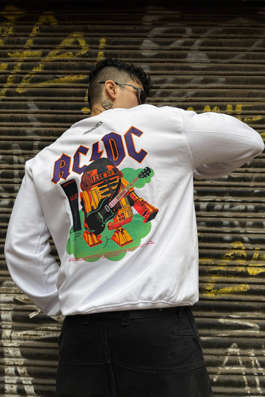 AC DC Designed Oversized Sweatshirt