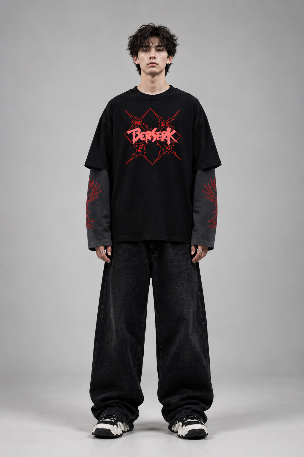 Berserk Designed B&G Oversized Long Sleeve T-shirt