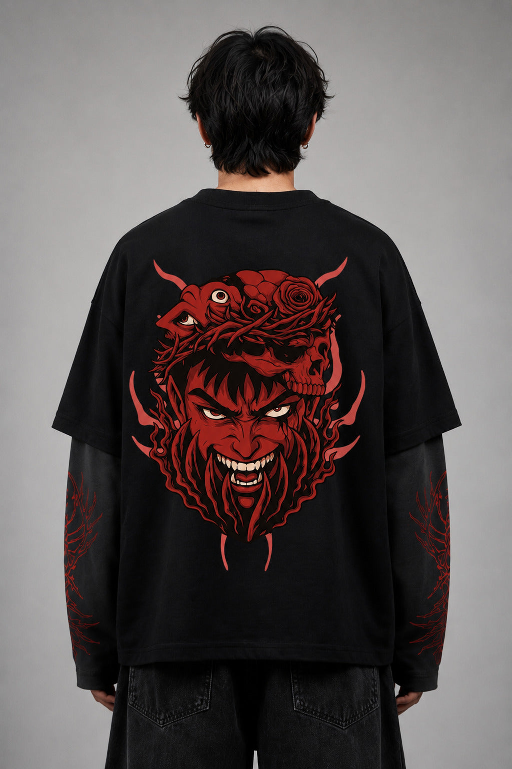 Berserk Designed B&G Oversized Long Sleeve T-shirt