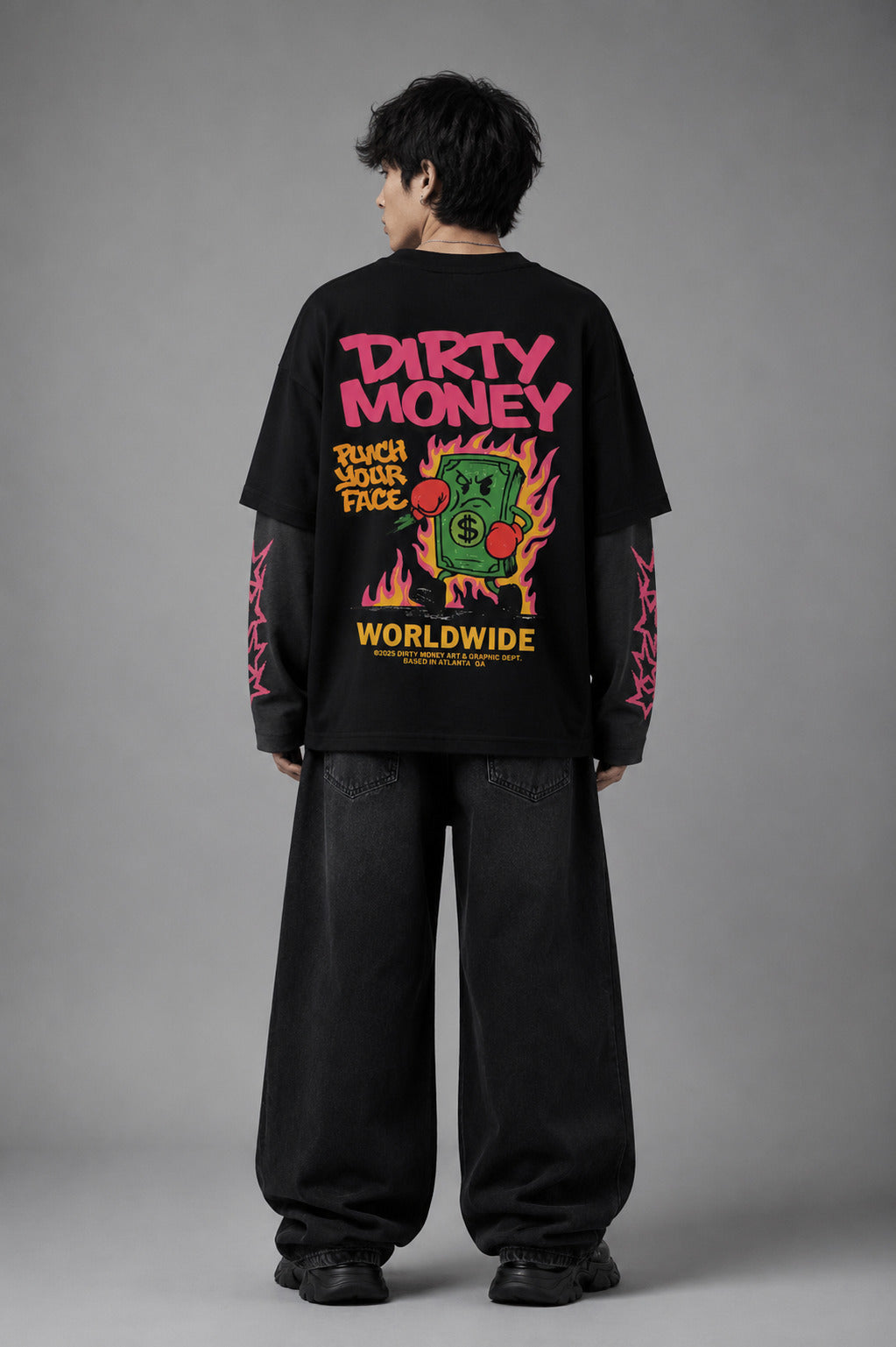 Dirty Money B&G LS Oversized Tee