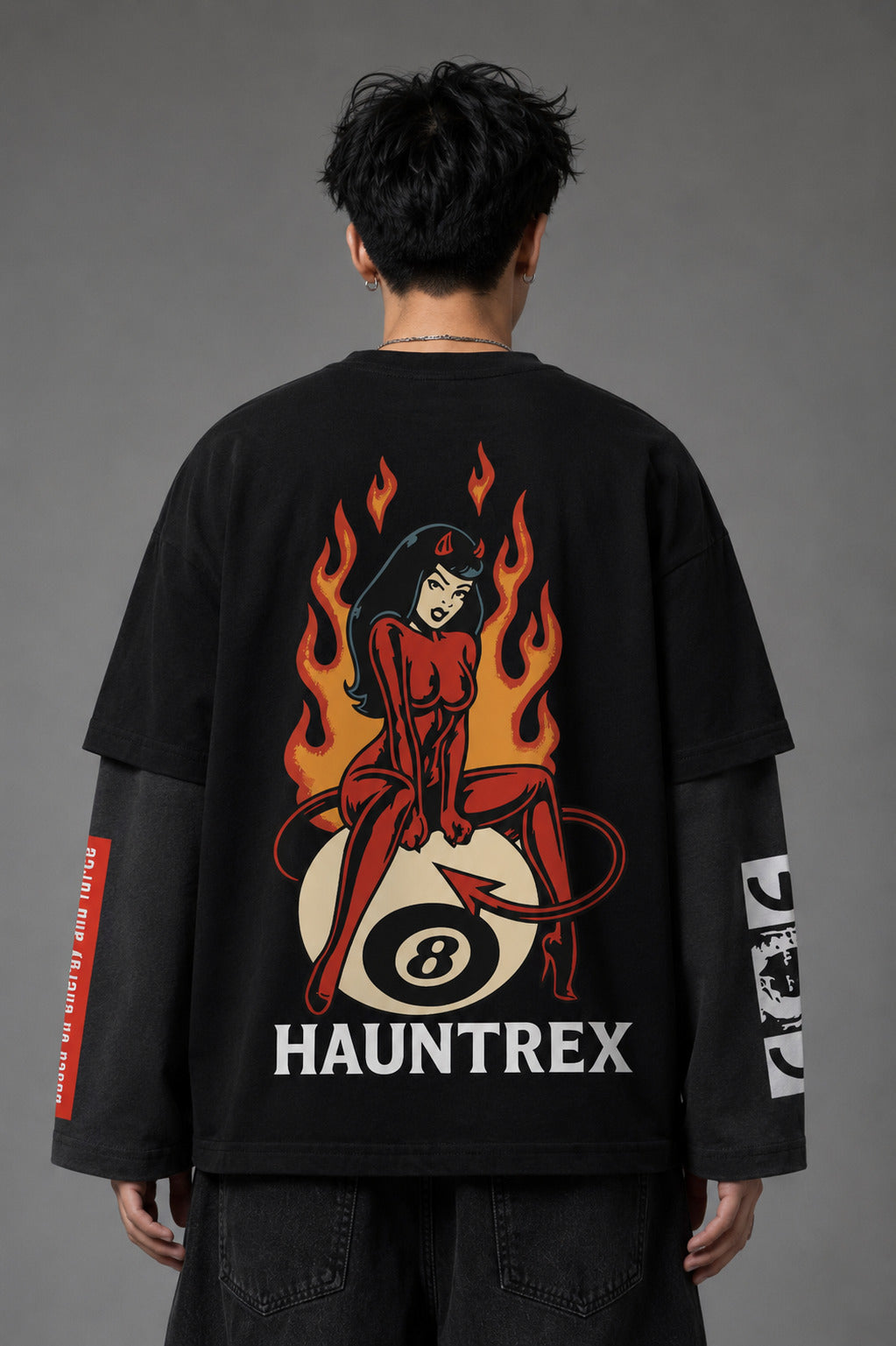 Hooked On Cherry B&G LS Oversized Tee