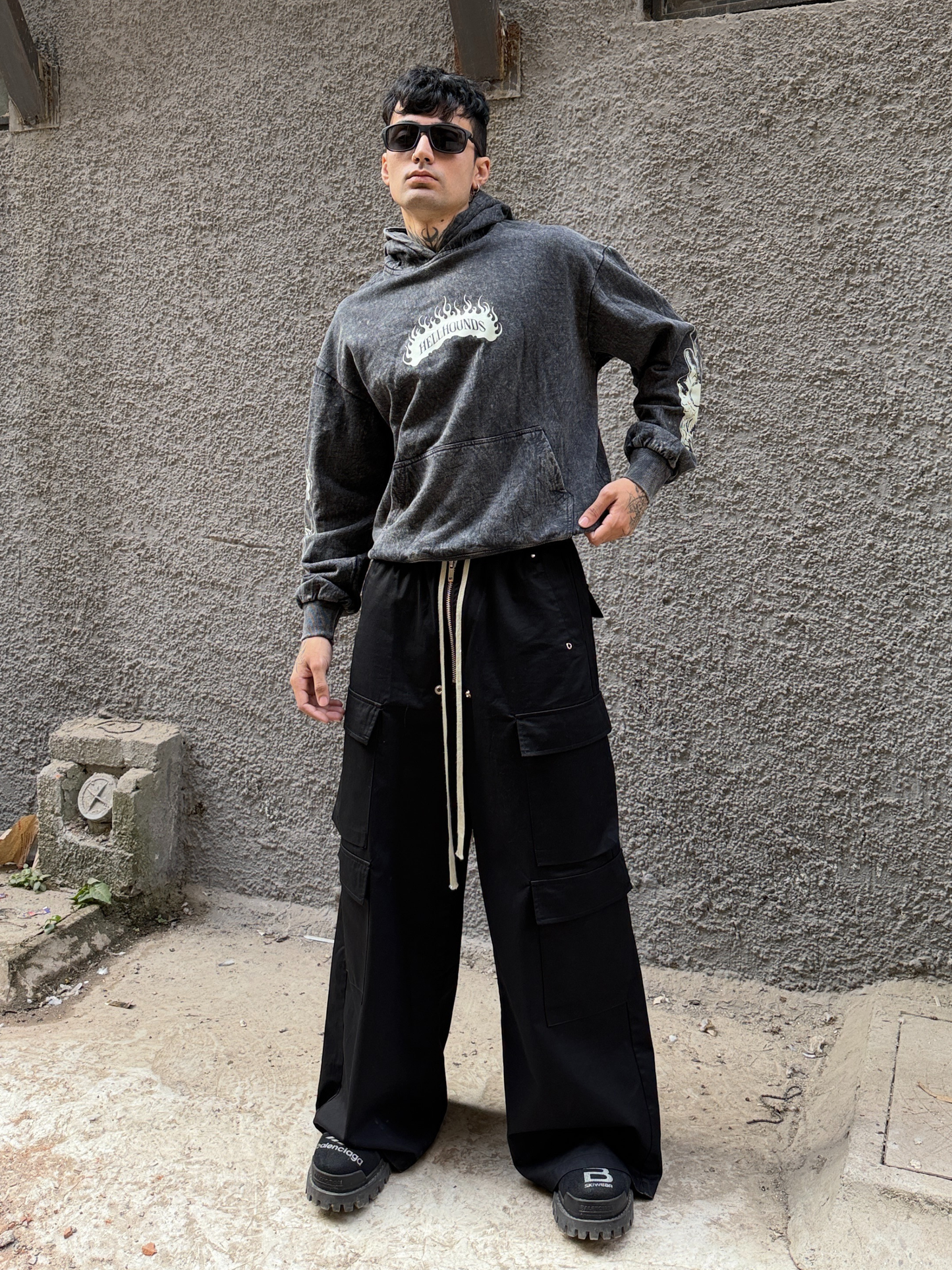 Hell Hounds Designed Oversized Hoodie