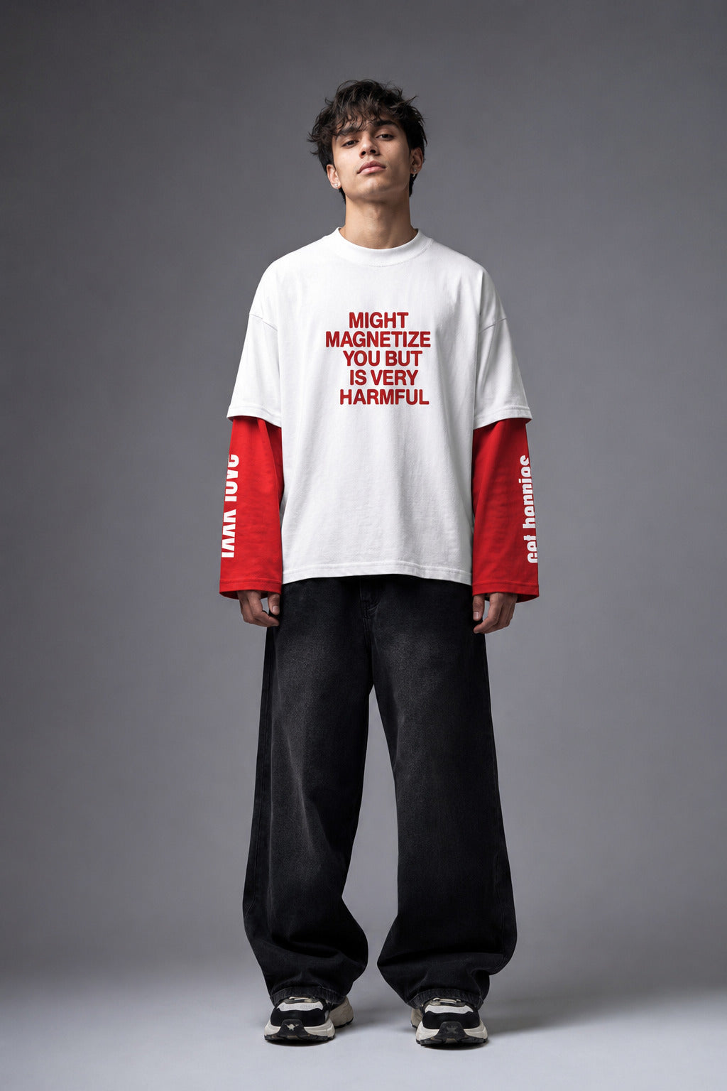 Hazardous Berry W&R LS Oversized Tee