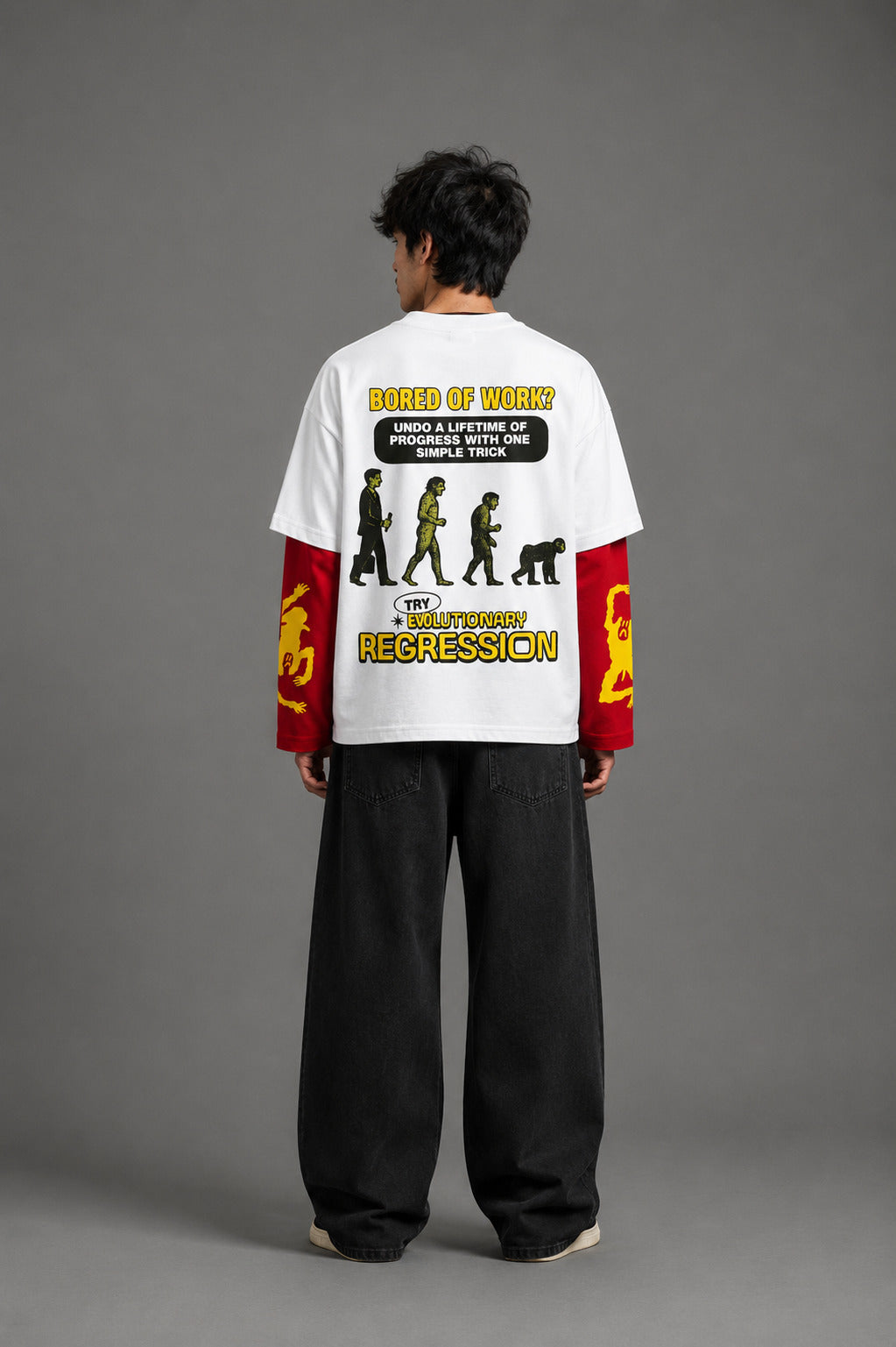 Bored Of Work W&R LS Oversized Tee