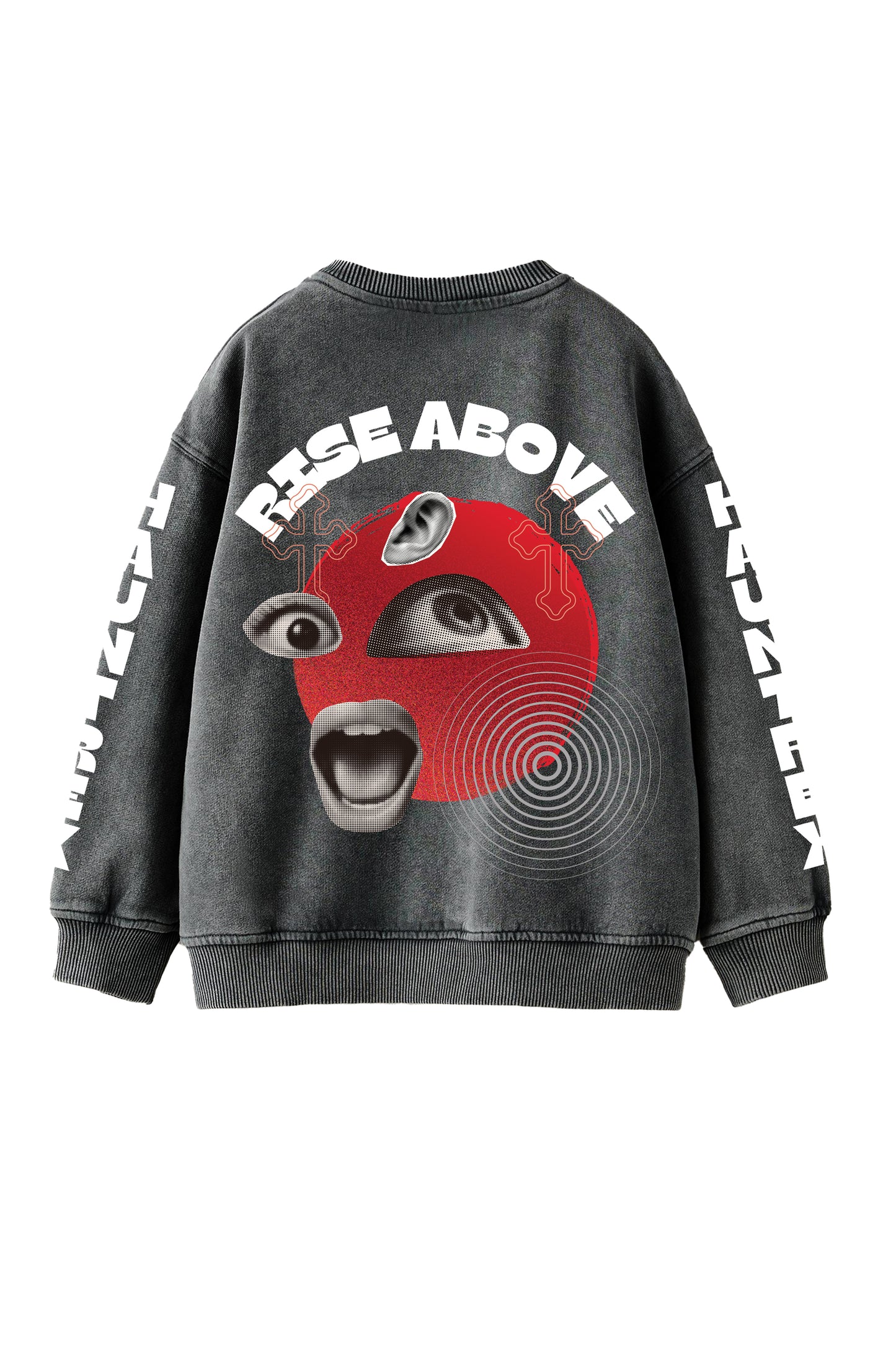 Rise Above Designed Oversized Sweatshirt