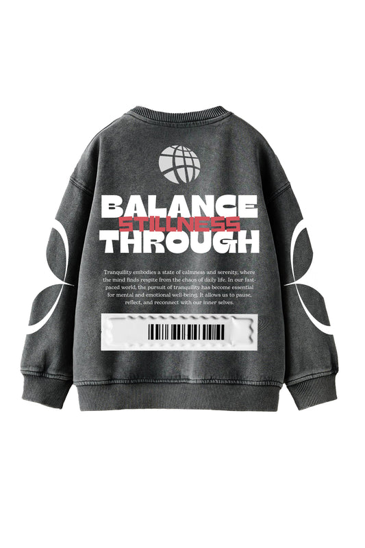 Balance Stillness Through Designed Oversized Sweatshirt