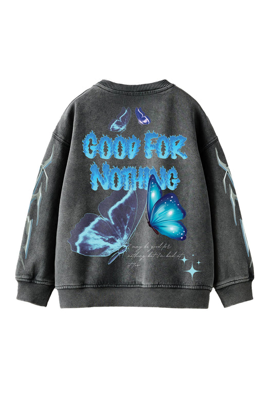 Good For Nothing Designed Oversized Sweatshirt