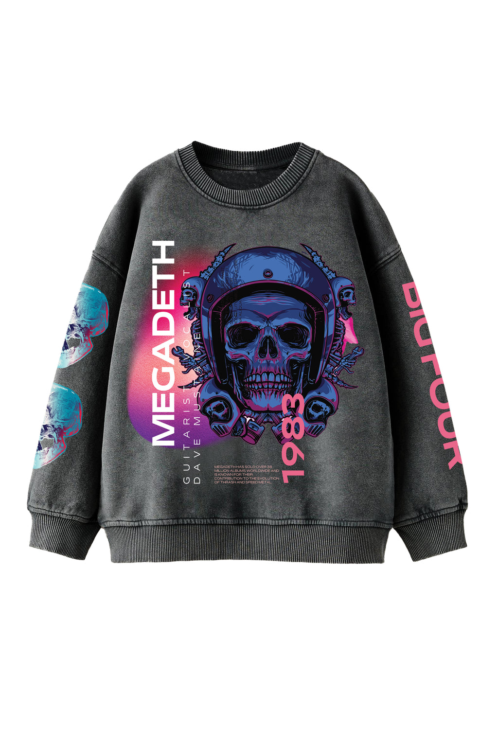 Megadeath Designed Oversized Sweatshirt