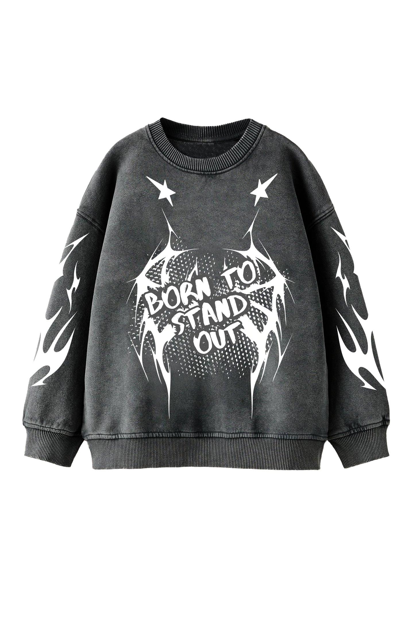 Born To Stand Out Designed Oversized Sweatshirt