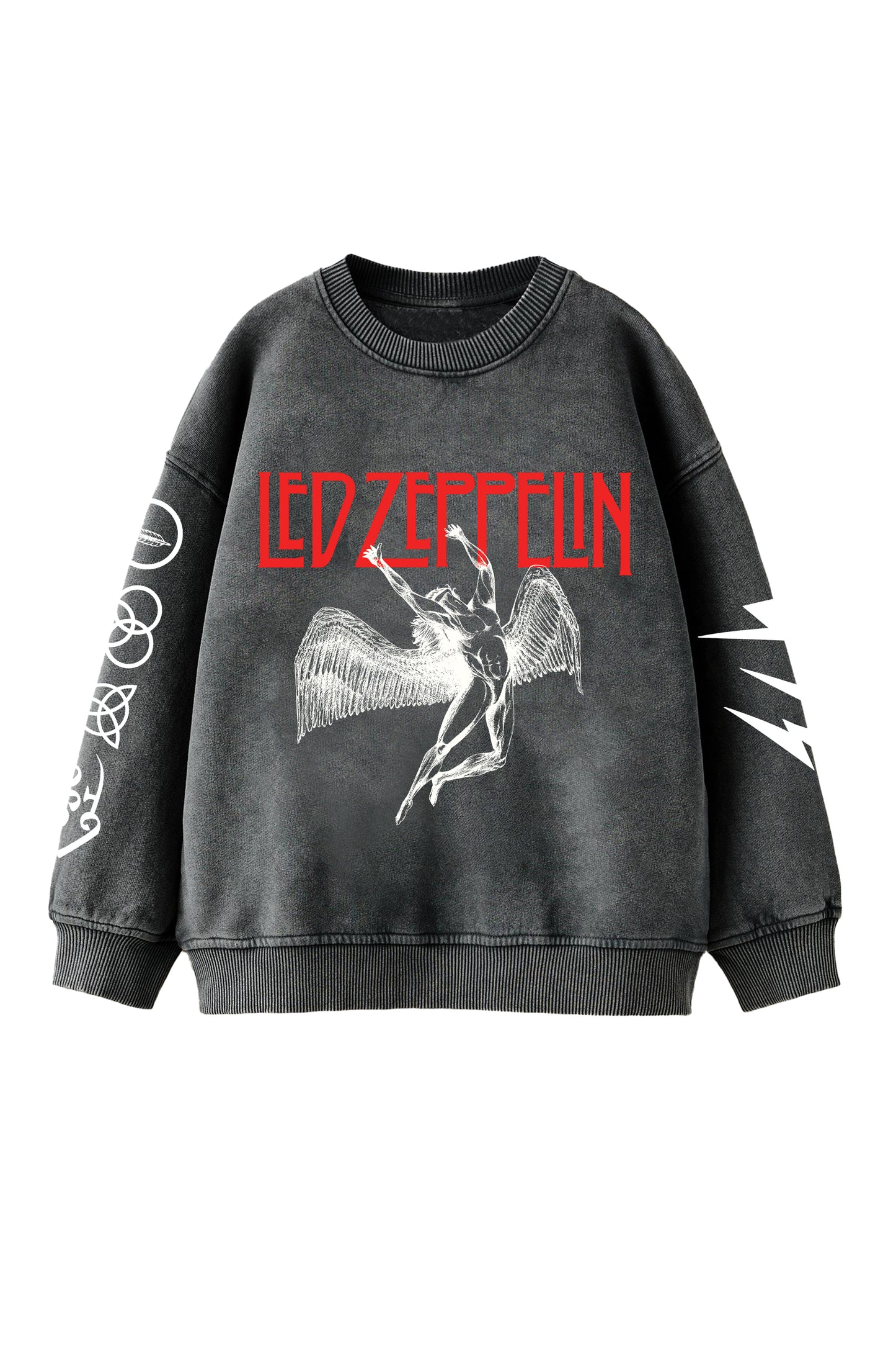 Led Zeppelin Designed Oversized Sweatshirt