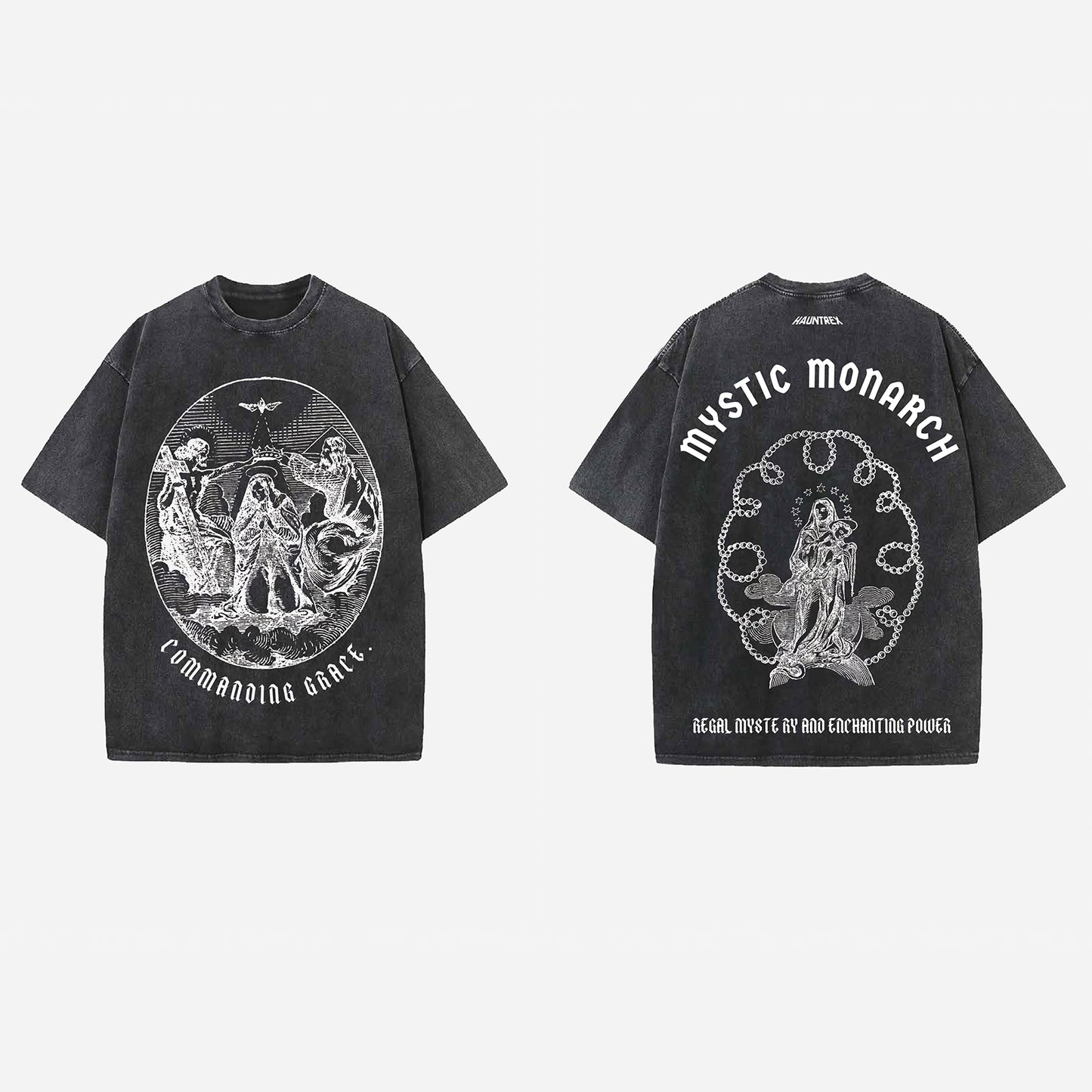 Mystic Monarch Designed Vintage Oversized T-shirt