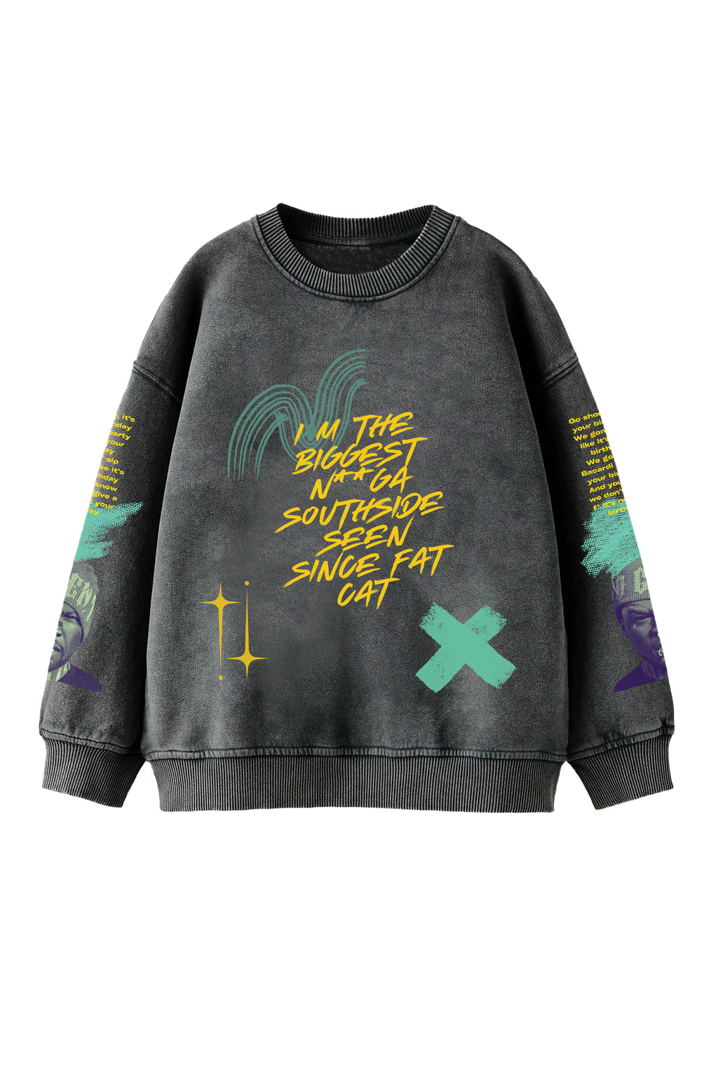 50Cent Designed Oversized Sweatshirt