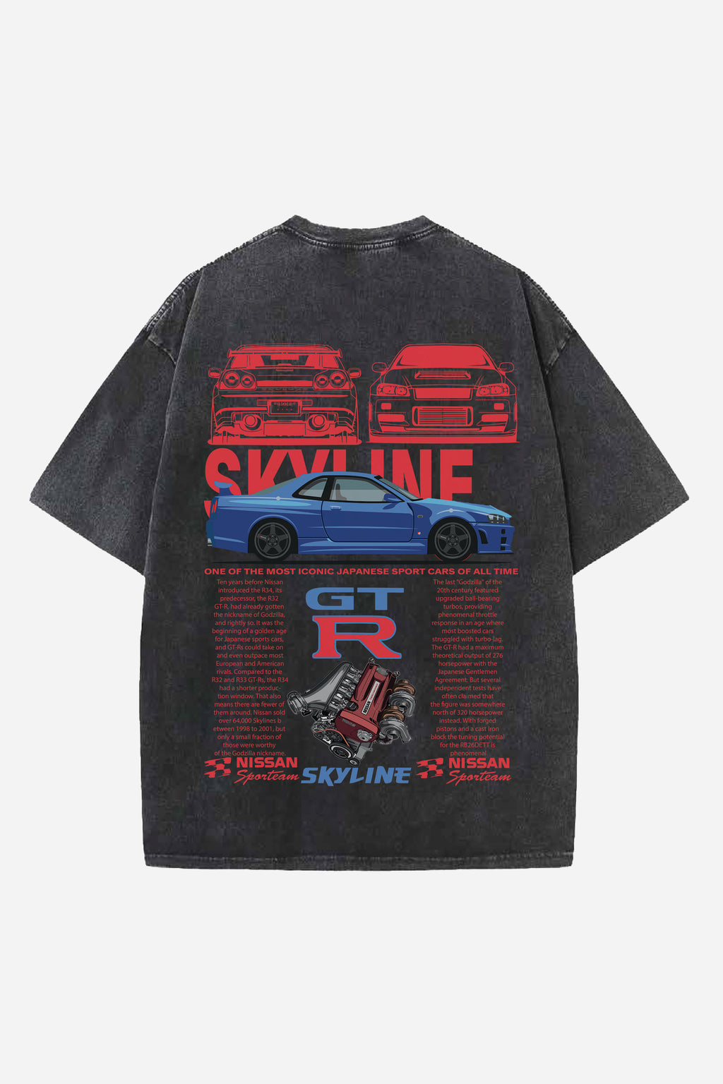 GTR Skyline Designed Vintage Oversized T-shirt