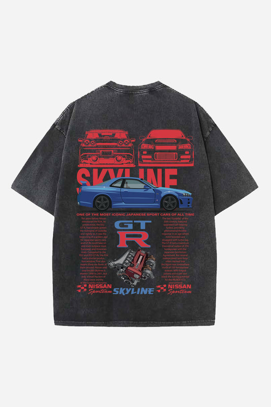 GTR Skyline Designed Vintage Oversized T-shirt