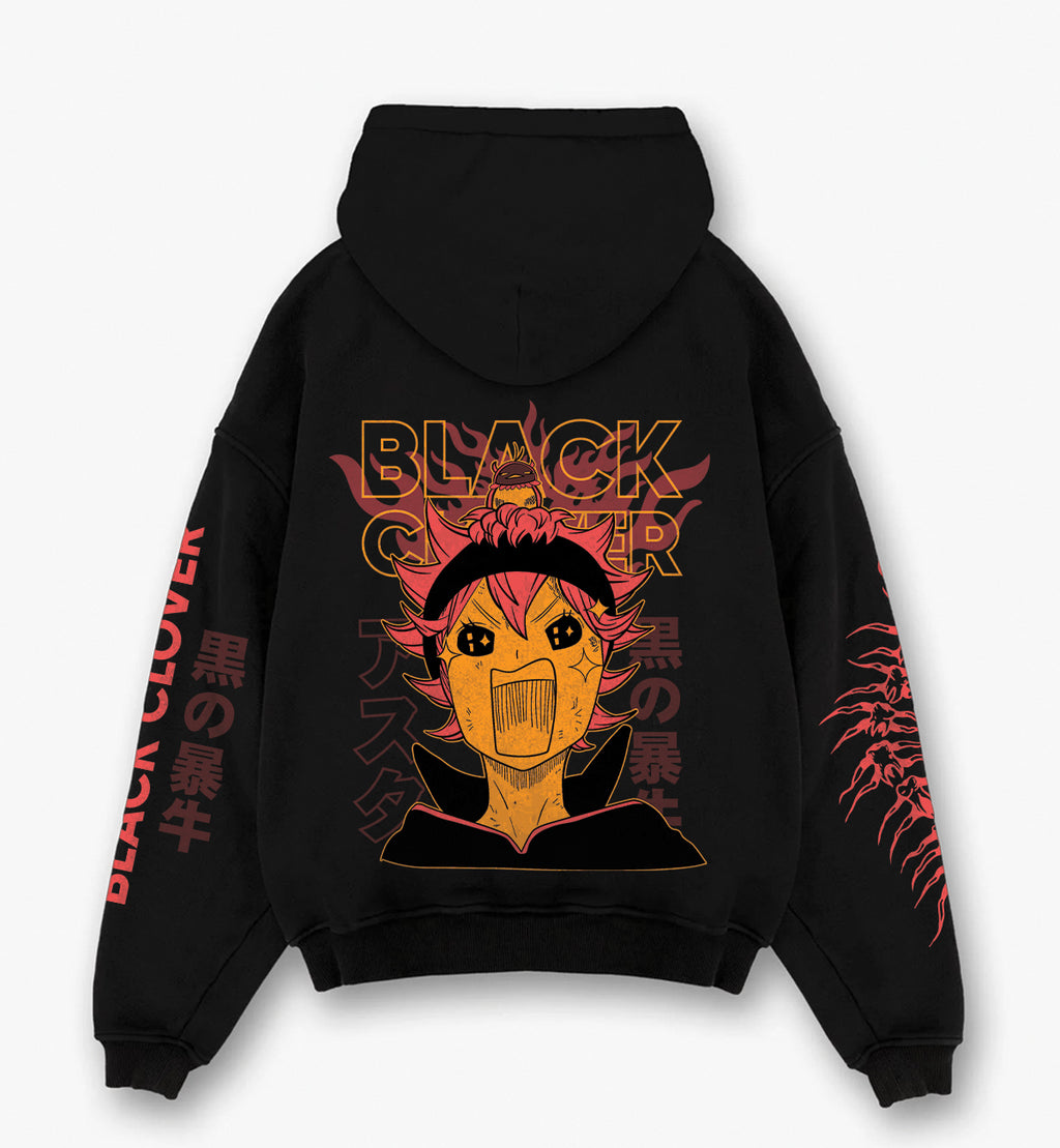Black Clover Designed Oversized Hoodie
