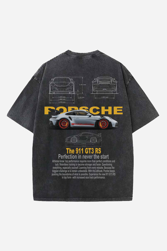 Porsche911 Designed Vintage Oversized T-shirt