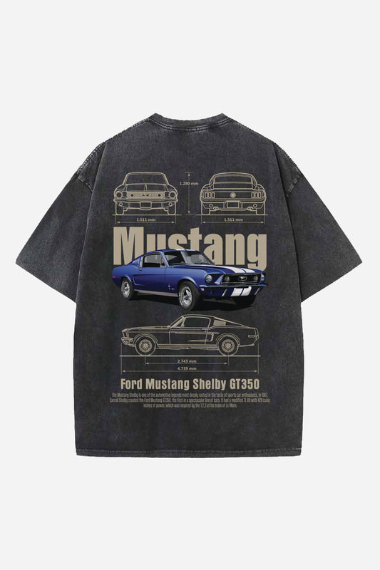 Mustang Designed Vintage Oversized T-shirt