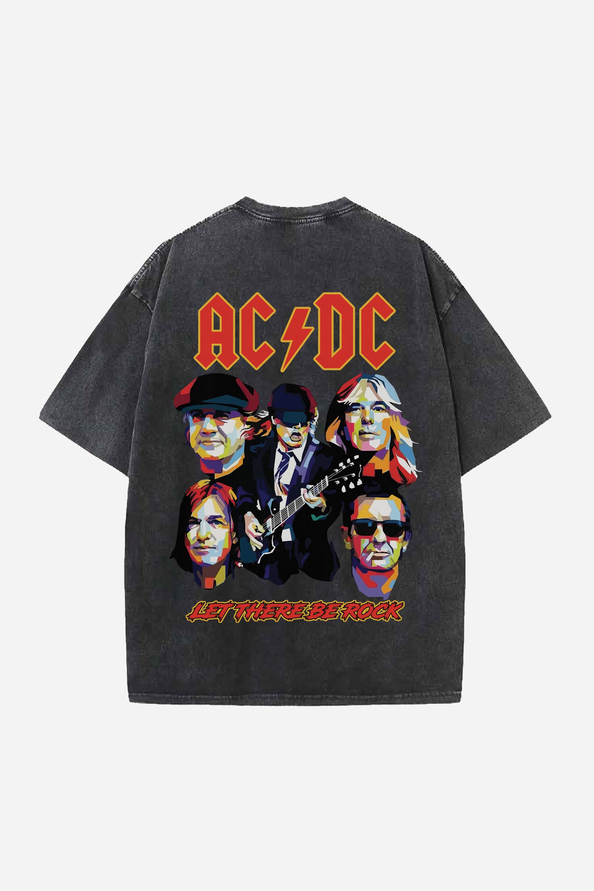 Rock Acdc T Shirt Price ACDC Designed Vintage Oversized T-shirt S
