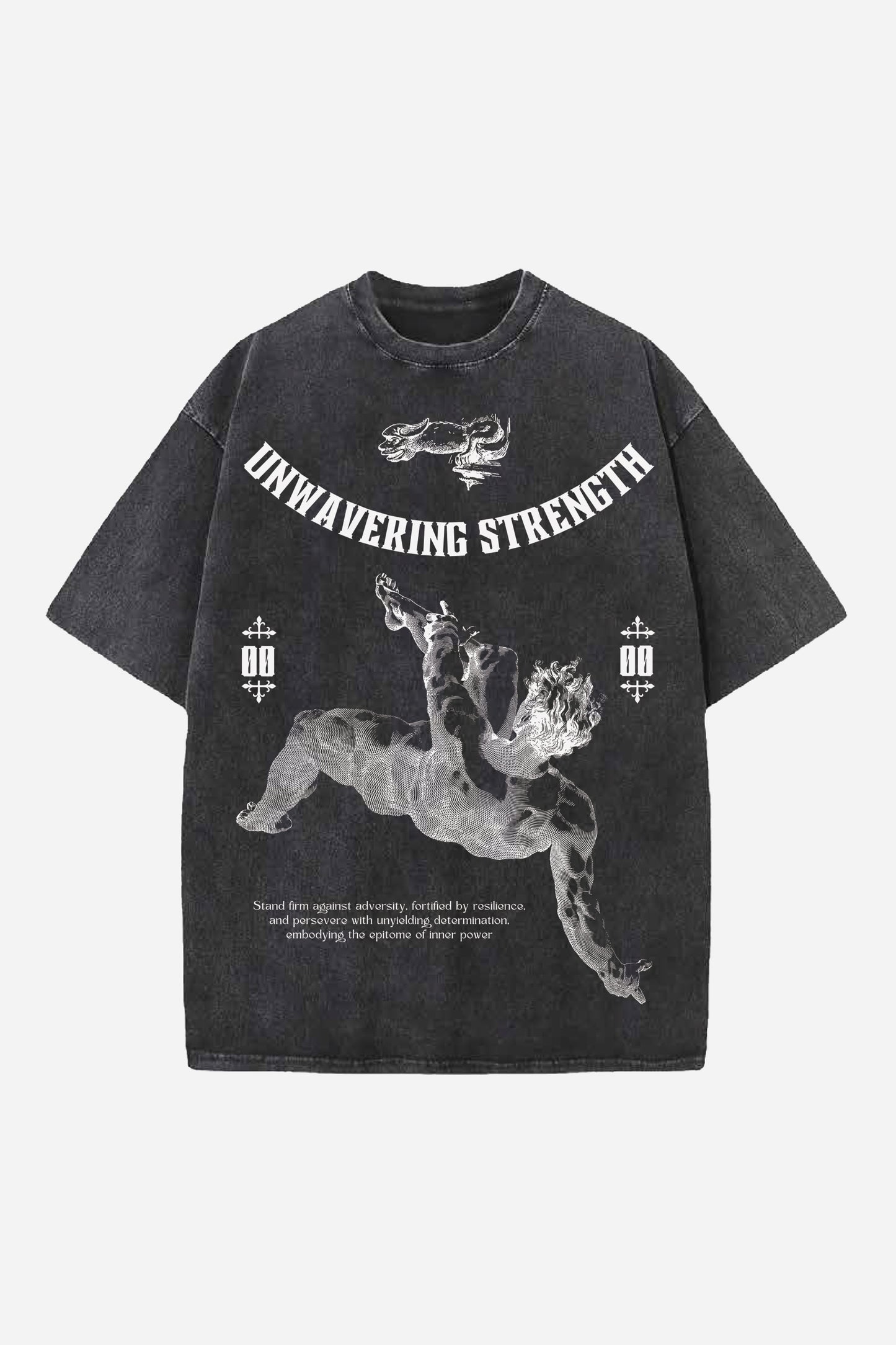 Unwavering Strength Designed Vintage Oversized T-shirt