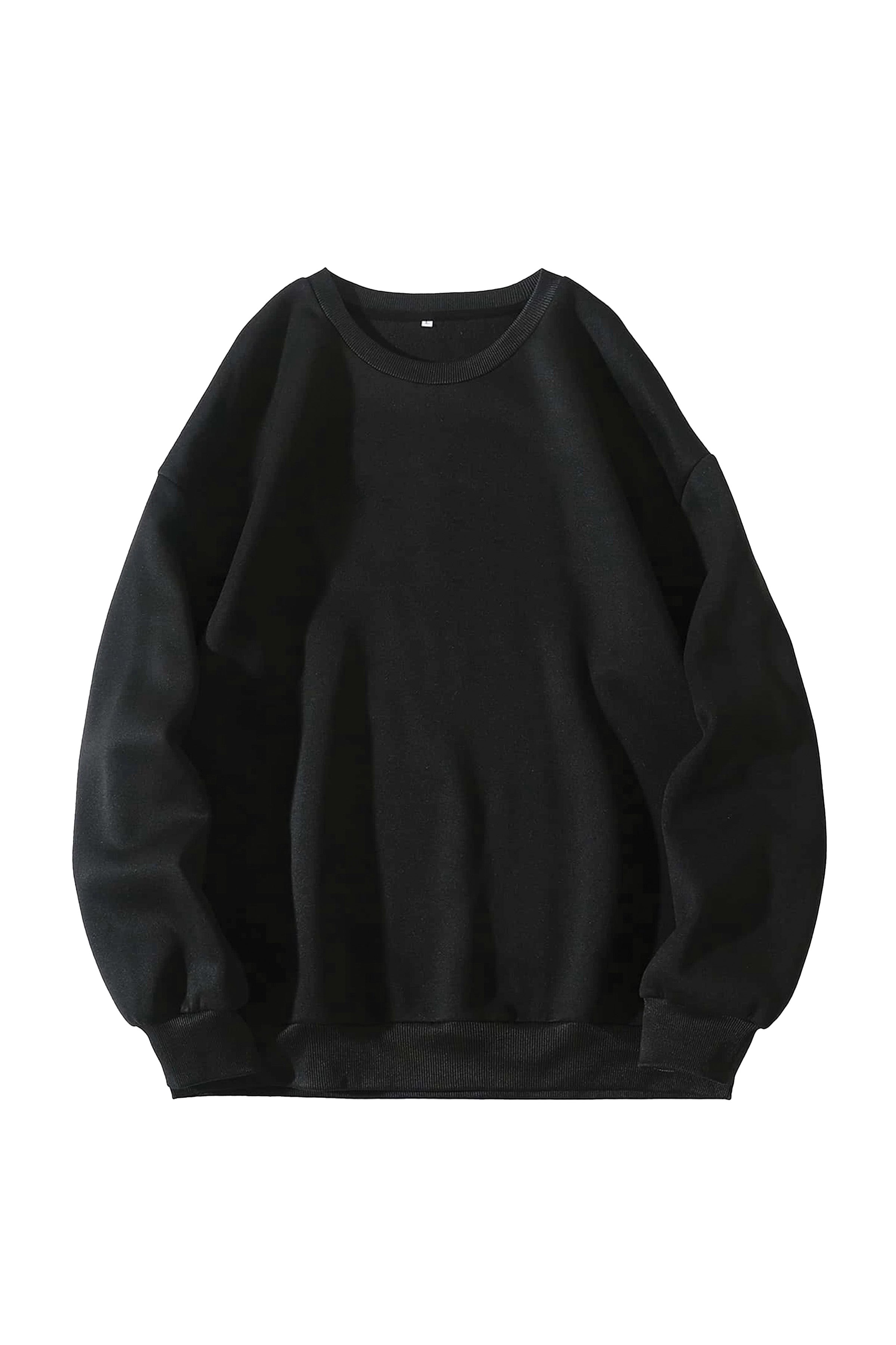 Plain Black Designed Oversized Sweatshirt Hauntrex plain-black-designed-oversized-sweatshirt-hauntrex