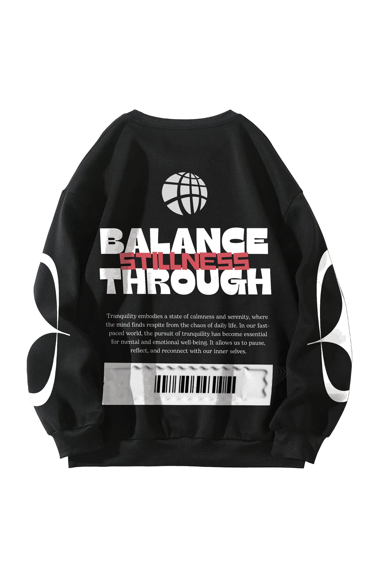 Balance Stillness Through Designed Oversized Sweatshirt