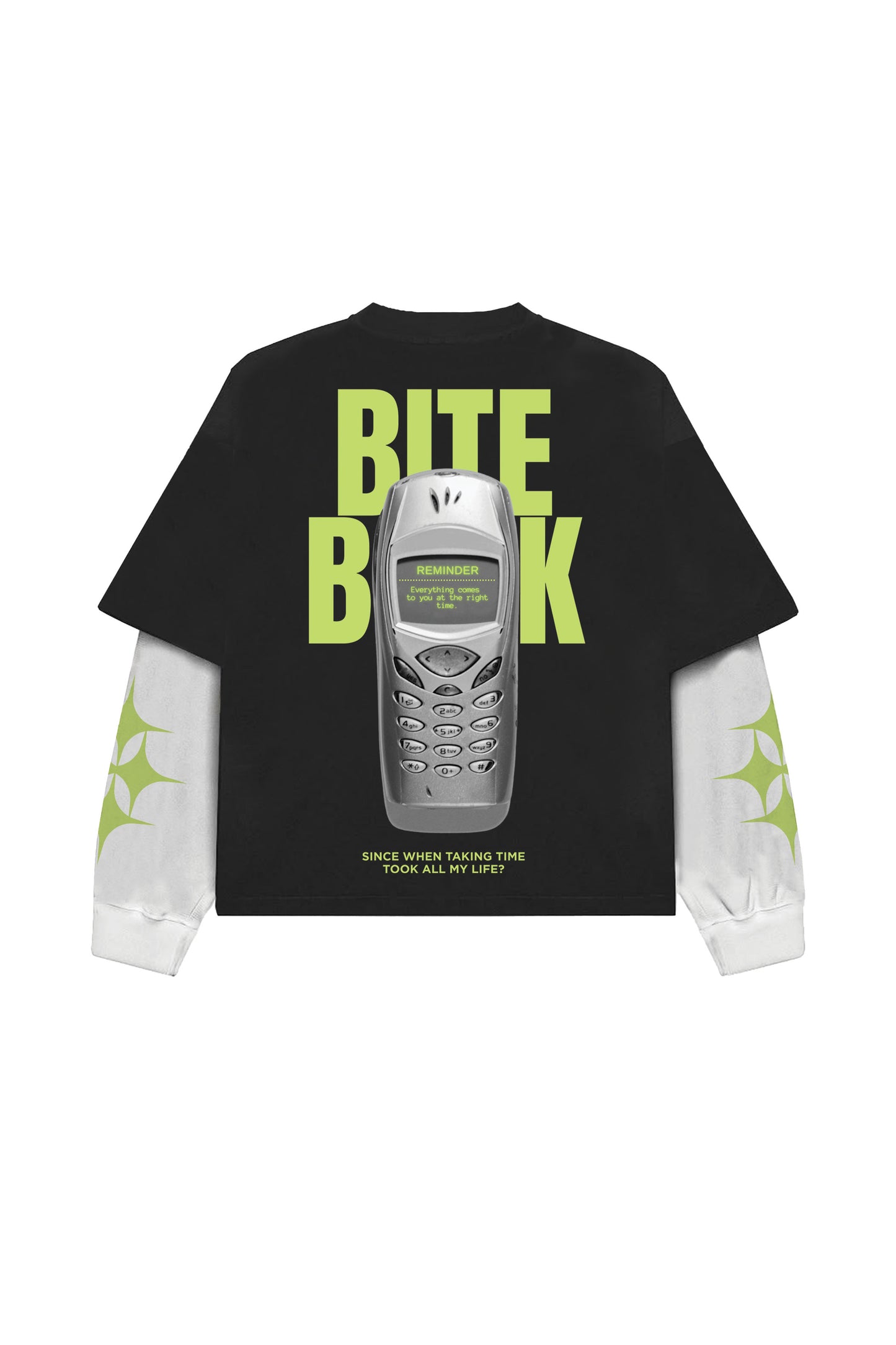 Take A Break B&W LS Oversized Tee