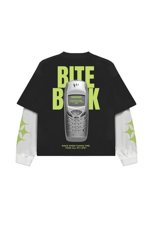 Take A Break B&W LS Oversized Tee