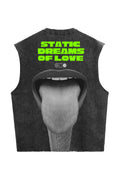 State Dreams Of Love Designed Vintage Oversized Tank