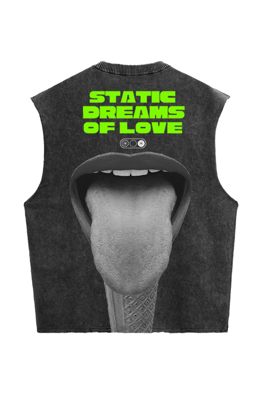 State Dreams Of Love Designed Vintage Oversized Vest