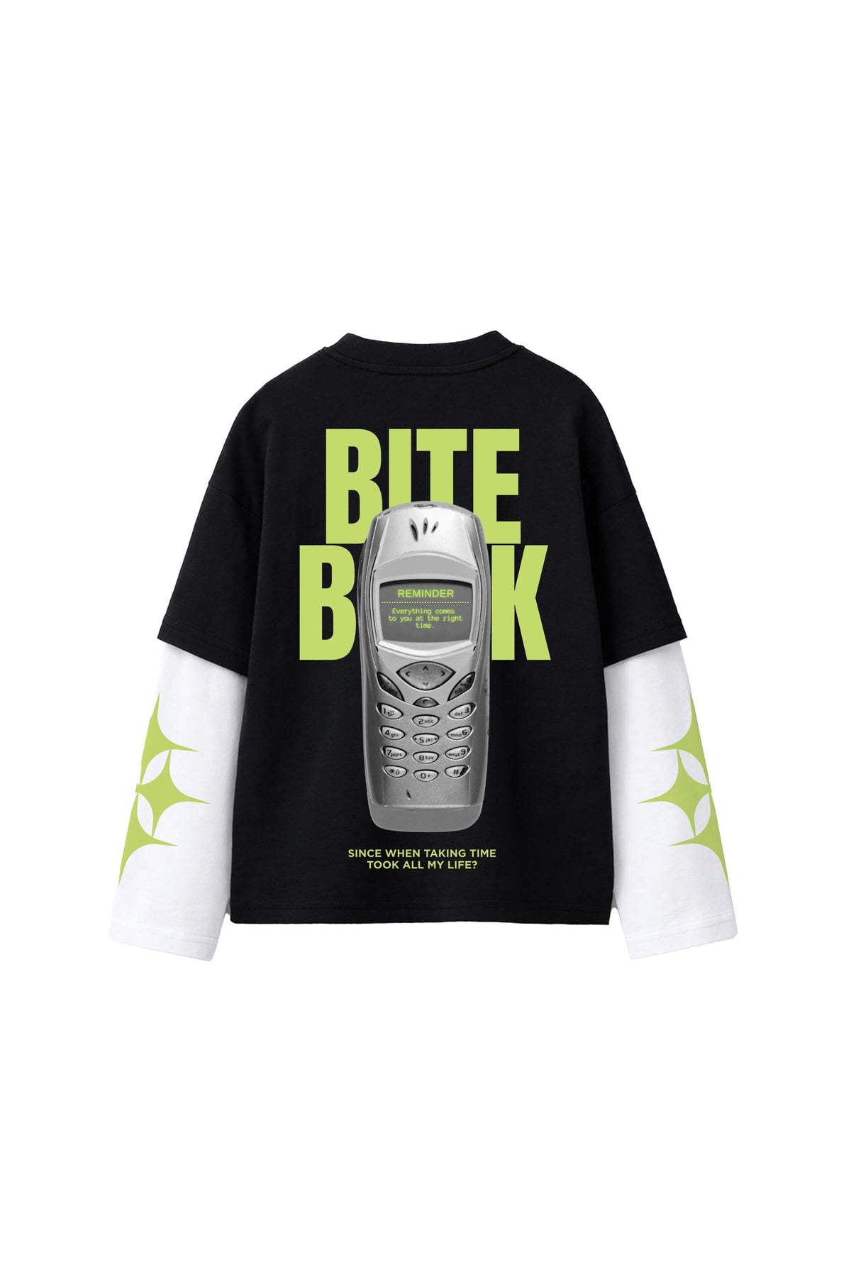 Take A Break B&W LS Oversized Tee
