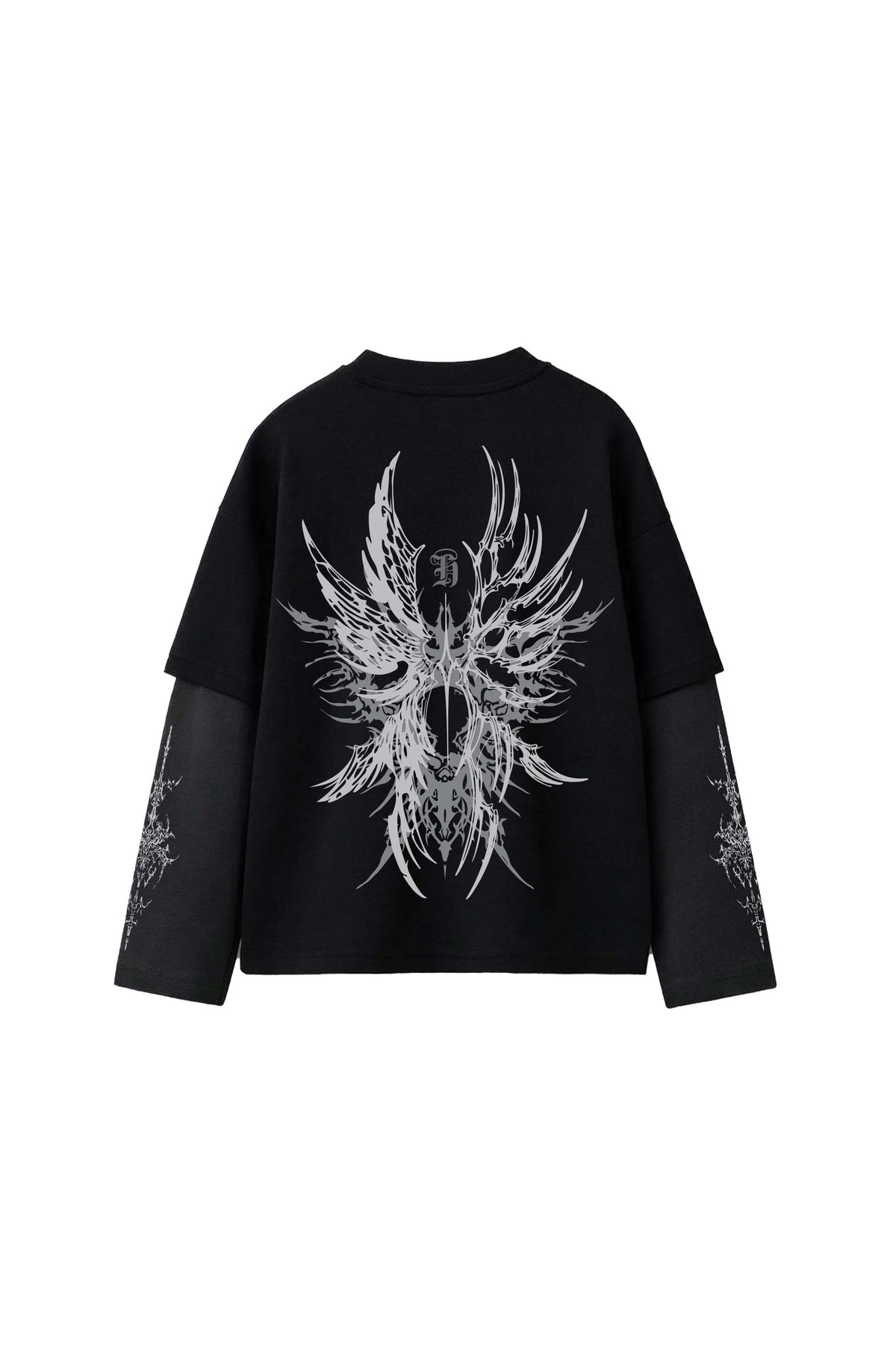 Runes in Progress Designed Oversized Long Sleeve T-shirt