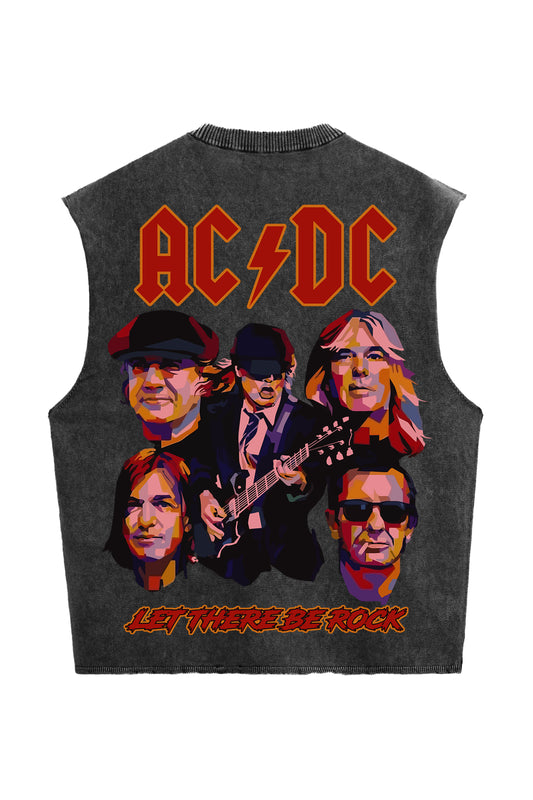 AC/DC Vintage Oversized Vest