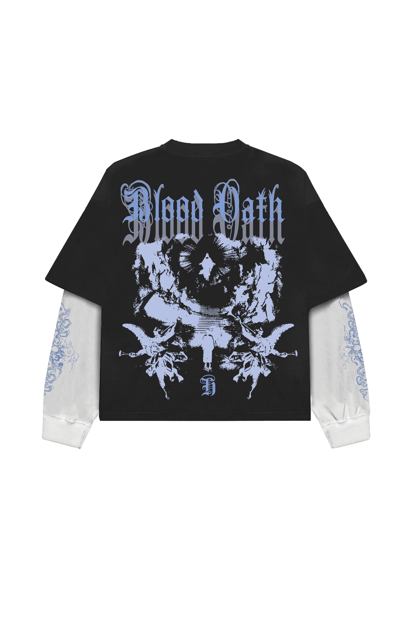 Blood Oath B&W LS Oversized Tee