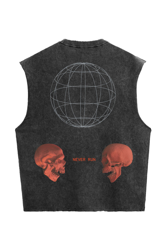 Never Run Designed Vintage Oversized Vest