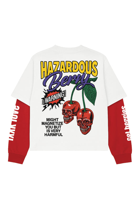 Hazardous Berry W&R LS Oversized Tee