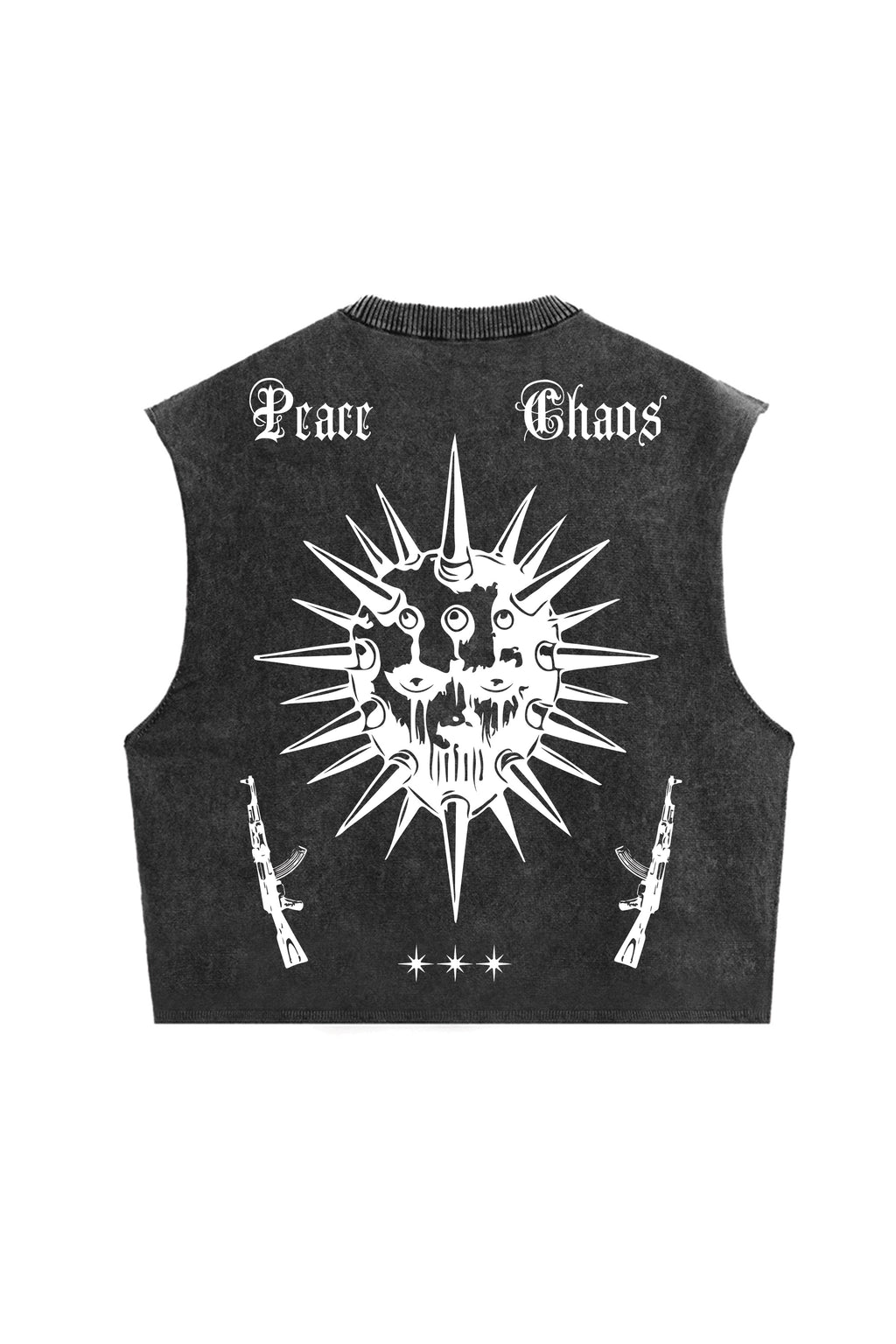 Peace and Chaos Designed Vintage Oversized Tank