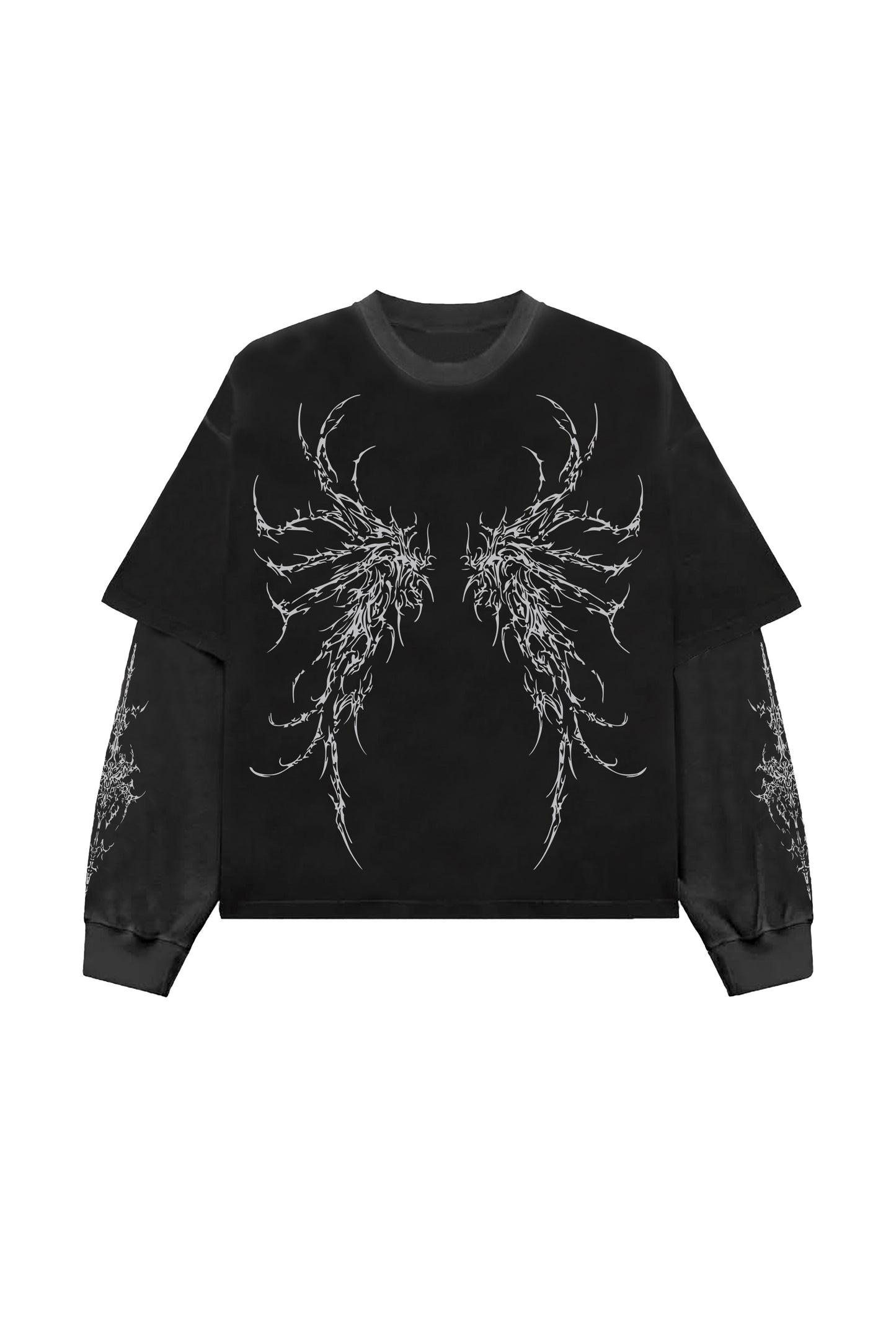 Runes in Progress Designed Oversized Long Sleeve T-shirt