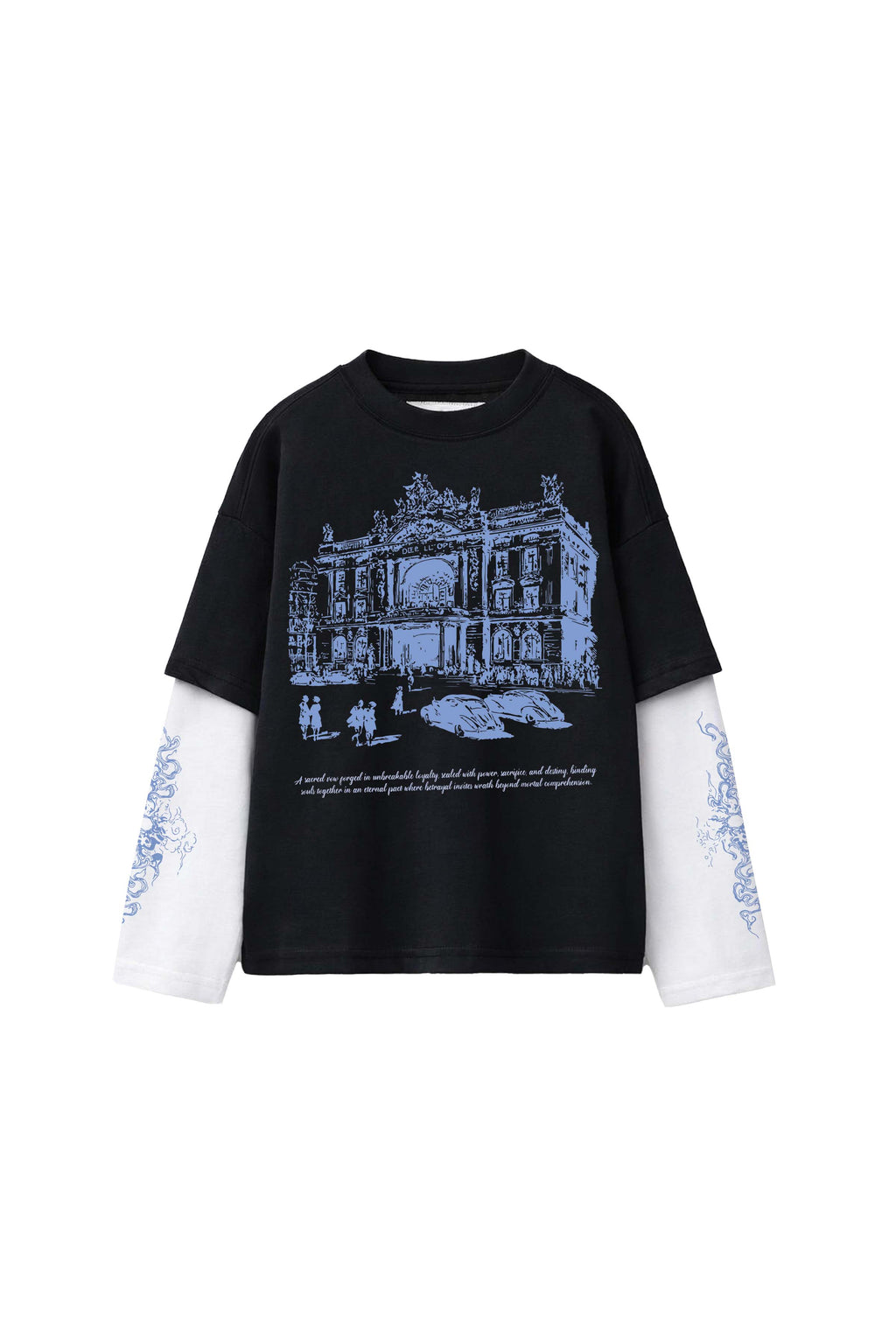 Blood Oath B&W LS Oversized Tee