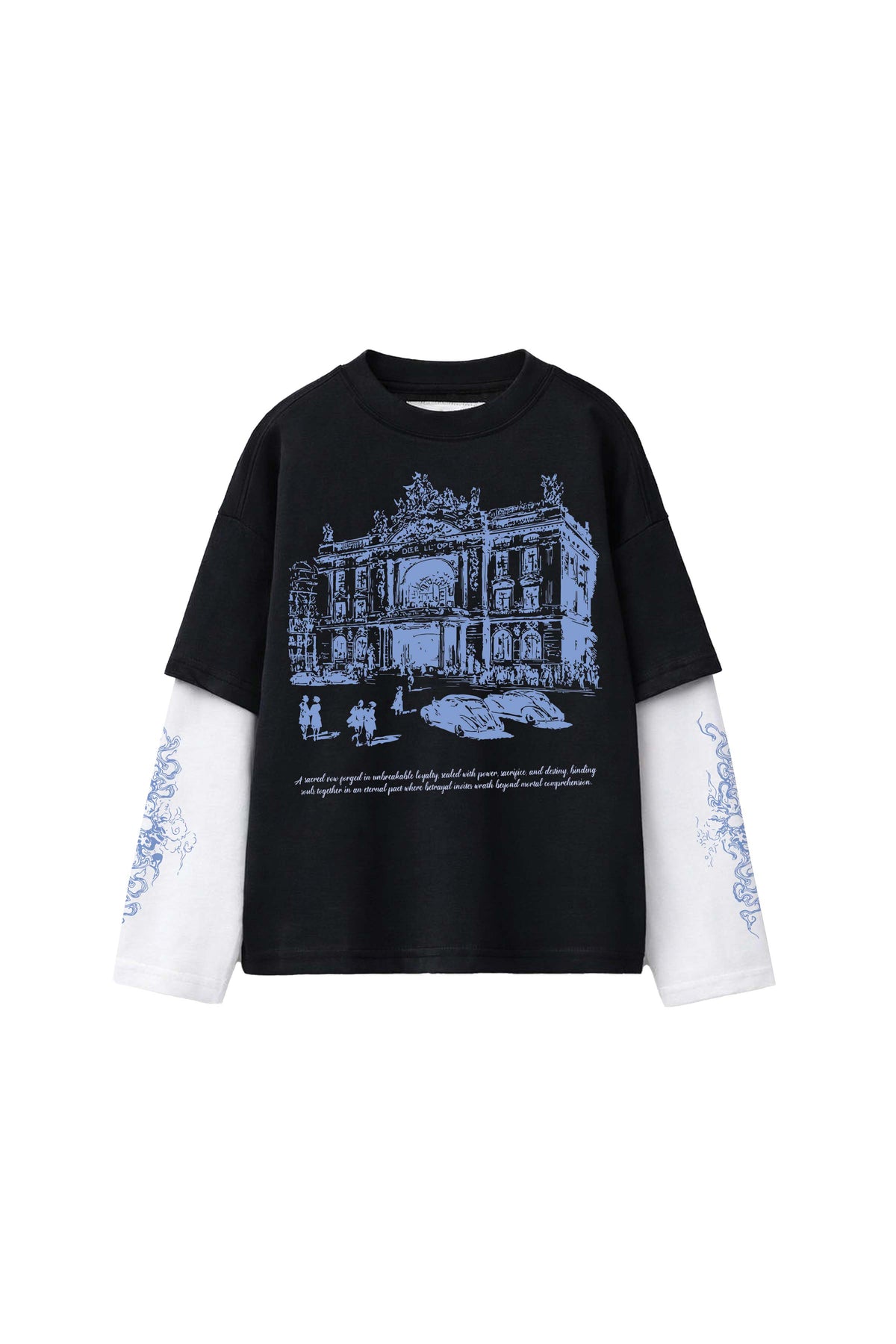 Blood Oath B&W LS Oversized Tee
