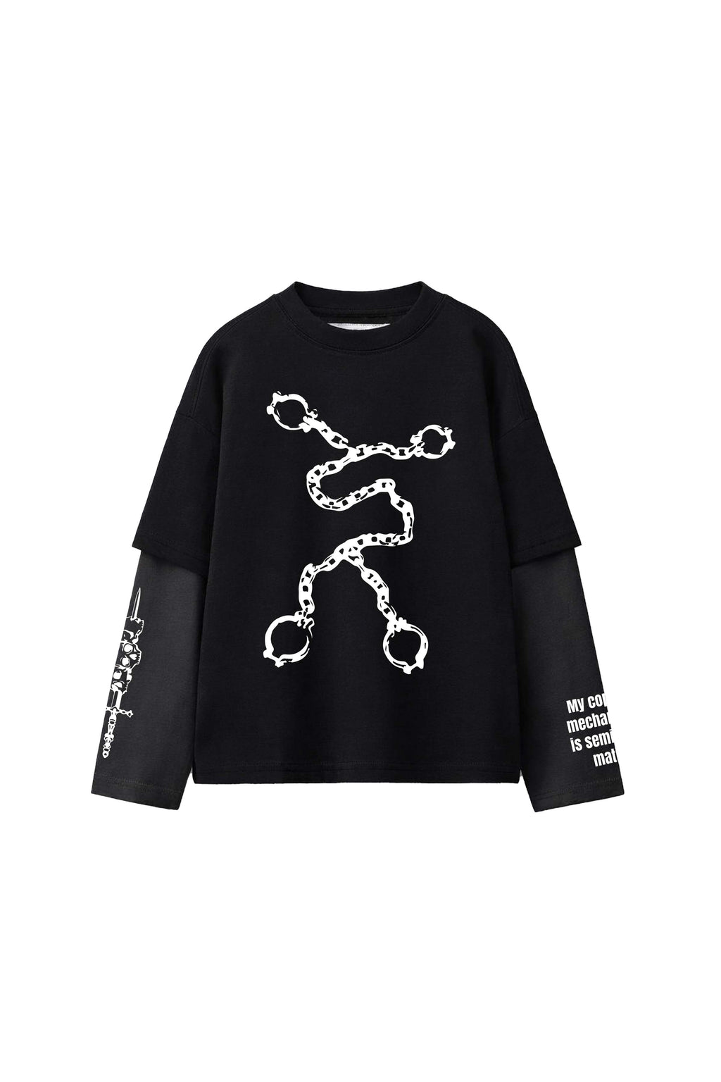 Semi - Automatic Designed Oversized Long Sleeve T-shirt